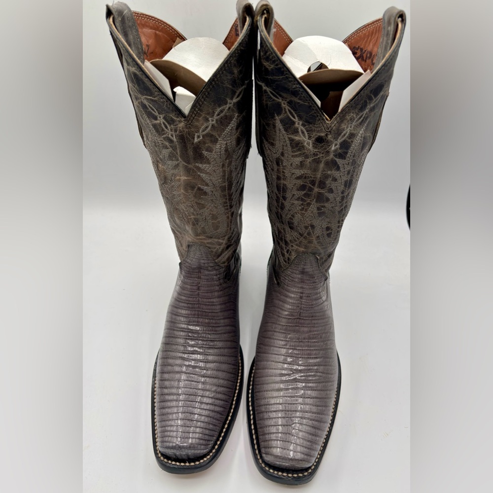 Pre-owned men’s authentic lizard cutter toe boots made in el paso tx SIZE 9D